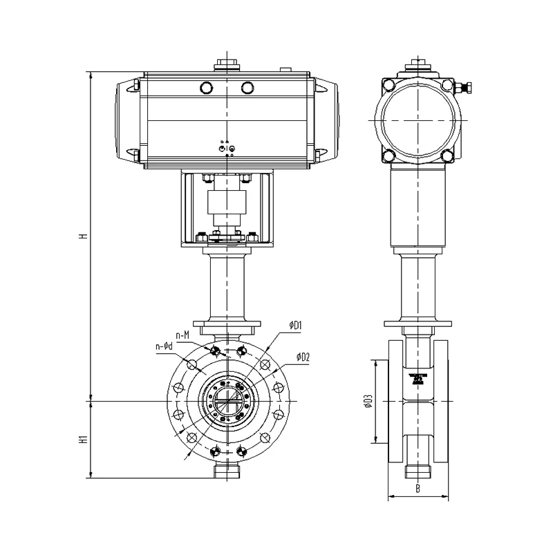 ZSHWED Cryogenic Triple Eccentric Butterfly Valve