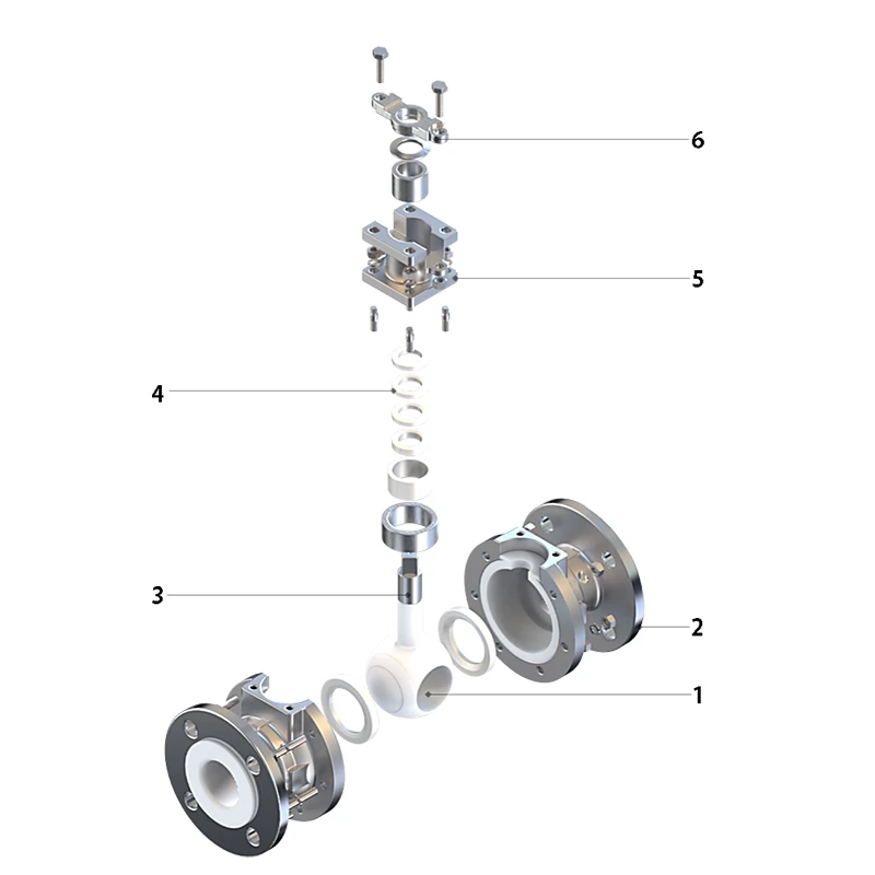 ZSH(DR)OF Fluorine-Lined (Rubber-Lined) Ball Valve
